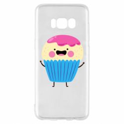 Чехол для Samsung S8 Funny cupcake with smile - PrintSalon