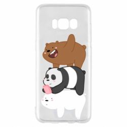 Чехол для Samsung S8 Гризли Панда и Белый - PrintSalon