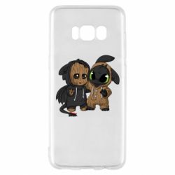 Чехол для Samsung S8 Groot And Toothless - PrintSalon