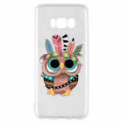 Чехол для Samsung S8 Little owl with feathers - PrintSalon