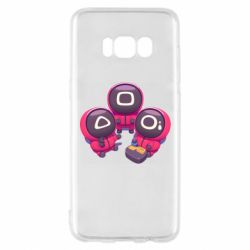 Чехол для Samsung S8 Милые солдаты из игры в кальмара
