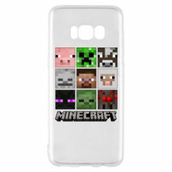 Чохол для Samsung S8 Minecraft character heads - PrintSalon