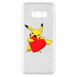 Чехол для Samsung S8 Pikachu Heart - PrintSalon
