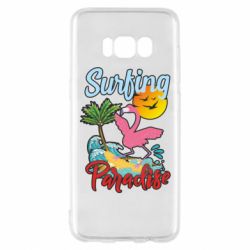 Чехол для Samsung S8 Surfing Paradise Flamingo - PrintSalon
