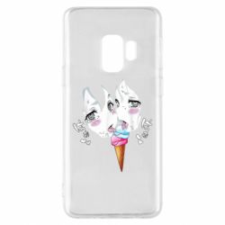 Чехол для Samsung S9 Ahegao girl eating ice cream - PrintSalon