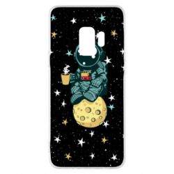 Чохол для Samsung S9 Astronaut and coffee - PrintSalon