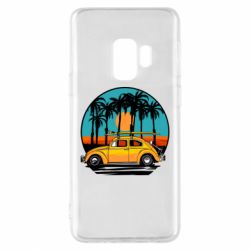 Чехол для Samsung S9 Car and sunset - PrintSalon