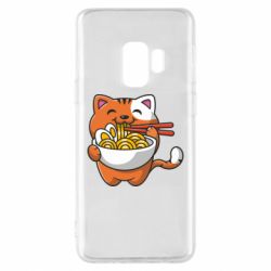 Чехол для Samsung S9 Cat and Ramen - PrintSalon
