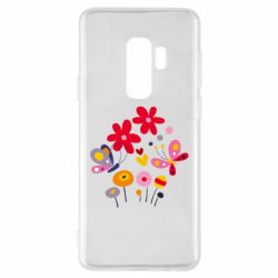 Чехол для Samsung S9+ Flowers and Butterflies - PrintSalon