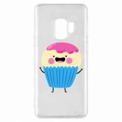 Чехол для Samsung S9 Funny cupcake with smile - PrintSalon