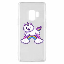 Чехол для Samsung S9 Котик-единорог - PrintSalon