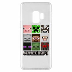 Чохол для Samsung S9 Minecraft character heads - PrintSalon