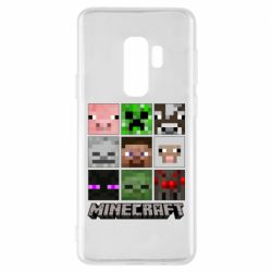 Чохол для Samsung S9+ Minecraft character heads - PrintSalon