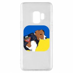 Чехол для Samsung S9 Патрон на фоне флага - PrintSalon