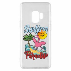 Чехол для Samsung S9 Surfing Paradise Flamingo - PrintSalon