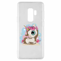 Чехол для Samsung S9+ Unicorn with flowers - PrintSalon