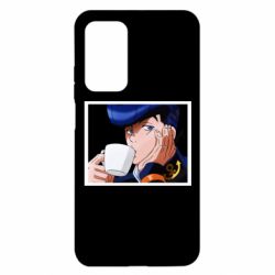 Чехол для Xiaomi Mi 10T/10T Pro Higashikata Josuke drinking tea - PrintSalon