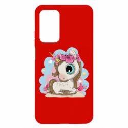 Чехол для Xiaomi Mi 10T/10T Pro Unicorn with flowers - PrintSalon