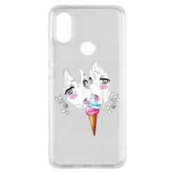Чехол для Xiaomi Mi A2 Ahegao girl eating ice cream - PrintSalon