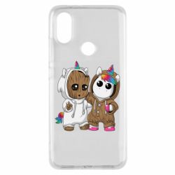 Чехол для Xiaomi Mi A2 Baby Groot And Unicorn - PrintSalon