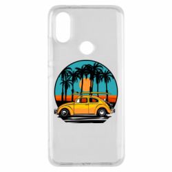 Чехол для Xiaomi Mi A2 Car and sunset - PrintSalon