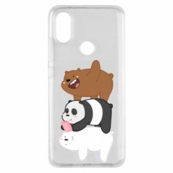 Чехол для Xiaomi Mi A2 Гризли Панда и Белый - PrintSalon