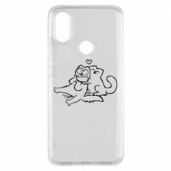 Чехол для Xiaomi Mi A2 Кот Саймона Любовь - PrintSalon