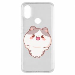Чехол для Xiaomi Mi A2 Котик обнимает тебя - PrintSalon