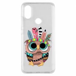 Чехол для Xiaomi Mi A2 Little owl with feathers - PrintSalon