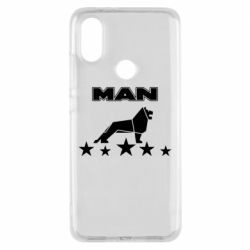 Чехол для Xiaomi Mi A2 Man lion and stars - PrintSalon
