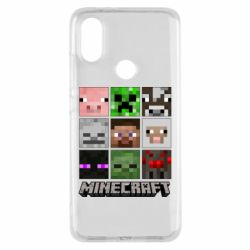 Чохол для Xiaomi Mi A2 Minecraft character heads - PrintSalon