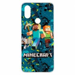 Чохол для Xiaomi Mi A2 Minecraft Steve Alex And Dog - PrintSalon