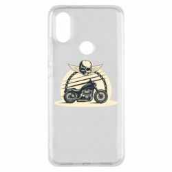 Чехол для Xiaomi Mi A2 Skull and Bike - PrintSalon