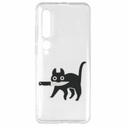 Чехол для Xiaomi Mi10/10 Pro Cat with a knife - PrintSalon