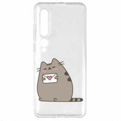Чехол для Xiaomi Mi10/10 Pro Cat with a letter - PrintSalon