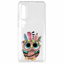 Чехол для Xiaomi Mi10/10 Pro Little owl with feathers - PrintSalon