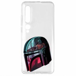 Чехол для Xiaomi Mi10/10 Pro Mandalorian Helmet profil - PrintSalon