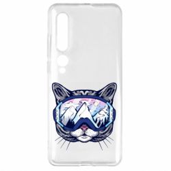Чехол для Xiaomi Mi10/10 Pro Snowboard Cat - PrintSalon