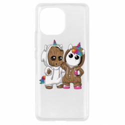 Чехол для Xiaomi Mi11 Baby Groot And Unicorn - PrintSalon