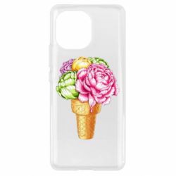 Чехол для Xiaomi Mi11 Ice cream flowers - PrintSalon