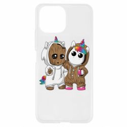 Чехол для Xiaomi Mi11 Lite Baby Groot And Unicorn - PrintSalon