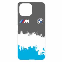 Чехол для Xiaomi Mi11 Lite BMW logo and gray background - PrintSalon