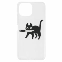 Чехол для Xiaomi Mi11 Lite Cat with a knife - PrintSalon