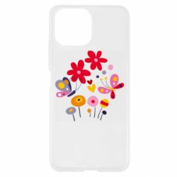 Чехол для Xiaomi Mi11 Lite Flowers and Butterflies - PrintSalon