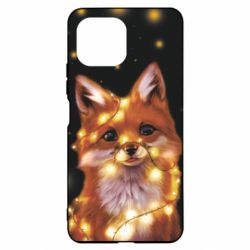 Чохол для Xiaomi Mi11 Lite Fox And Christmas Lights - PrintSalon