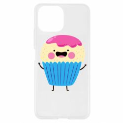 Чехол для Xiaomi Mi11 Lite Funny cupcake with smile - PrintSalon