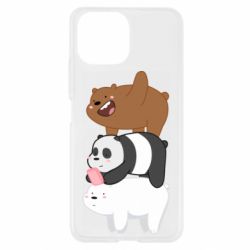 Чехол для Xiaomi Mi11 Lite Гризли Панда и Белый - PrintSalon