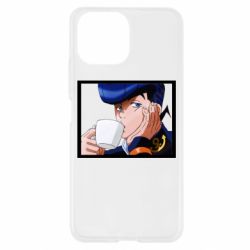 Чехол для Xiaomi Mi11 Lite Higashikata Josuke drinking tea - PrintSalon