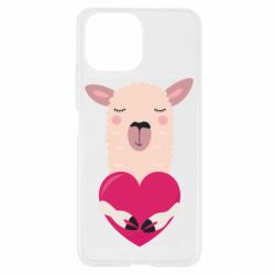 Чохол для Xiaomi Mi11 Lite Lama with heart - PrintSalon