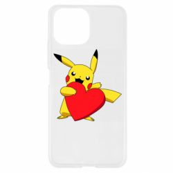 Чехол для Xiaomi Mi11 Lite Pikachu Heart - PrintSalon